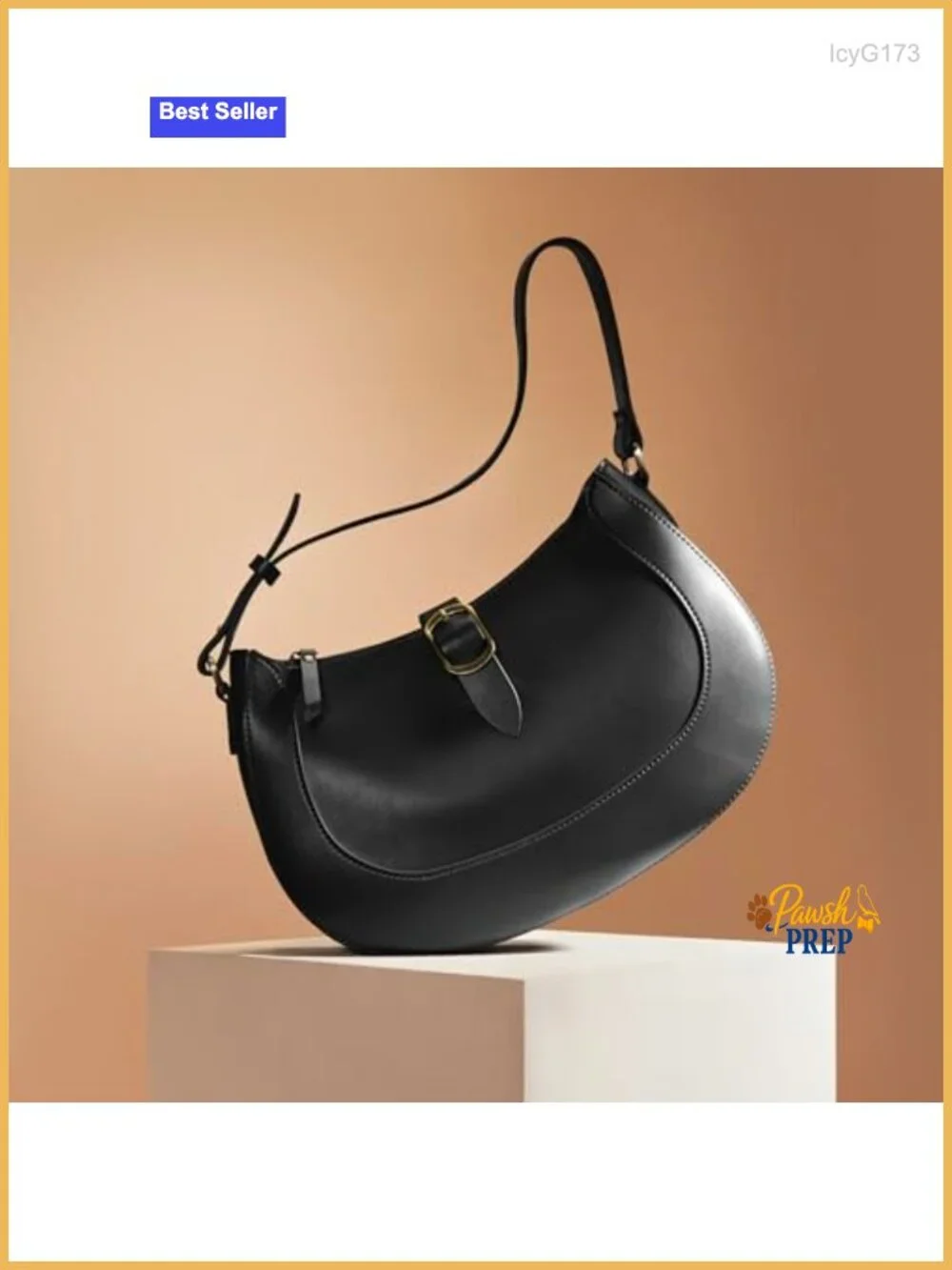 Vegan Leather Crescent Hobo Bag Adjustable Crossbody Shoulder Purse